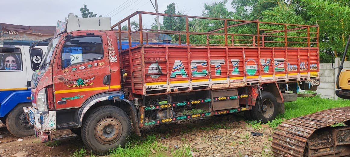 Tata Red Open-Body Cargo Truck