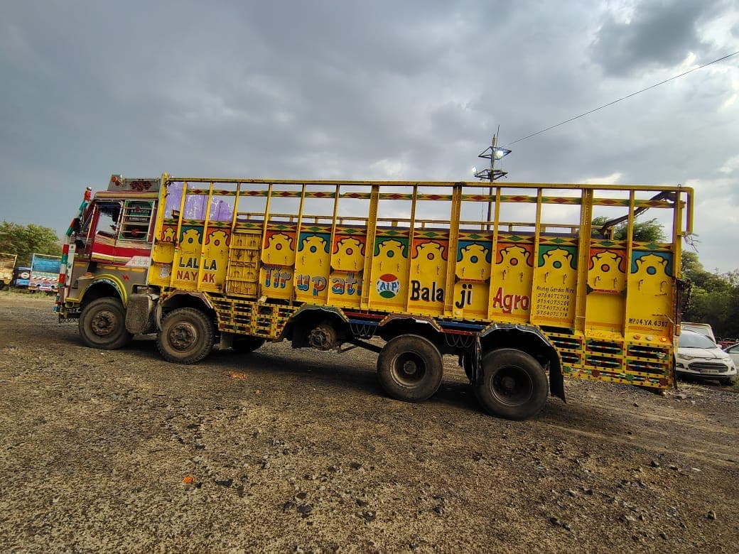Tata Yellow Multi-Axle Cargo Truck